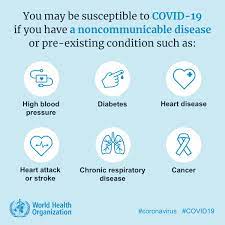 The list of countries and their regional classification is based on the united nations geoscheme. World Health Organization Who On Twitter You May Catch Covid19 And Be At Risk Of Becoming Severely Ill If You Ve A Noncommunicable Disease A Pre Existing Condition Such As Cardiovascular Disease Chronic Respiratory Disease
