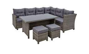 Vidaxl 4 tlg garten lounge set mit auflagen poly rattan schwarz. Garten Lounge Set Amrum Bei Mobel Heinrich Online Entdecken