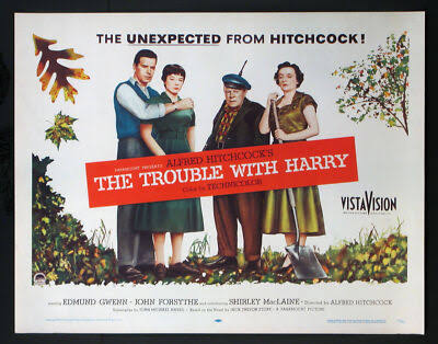 THE TROUBLE WITH HARRY ALFRED HITCHCOCK BLACK COMEDY 1955 HALF-SHEET ROLLED  | eBay