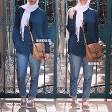 Pin By Sally Elnaggar On Hijabi Clothes Hijab Outfit Boyfriend Jeans