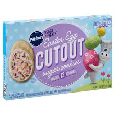 Contains 2% or less of: Pillsbury Ready To Bake Easter Egg Cutout Sugar Cookies Shop Biscuit Cookie Dough At H E B