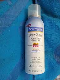 Neutrogena Ultra Sheer Body Mist Sun Block Spf 30 Review