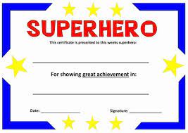 Free Printable Superhero Certificates Unique Superheroes Teachin Free Printable Certificate Templates Free Gift Certificate Template Birth Certificate Template