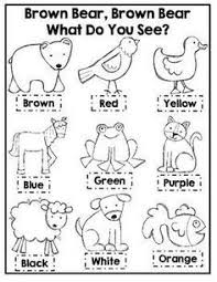 Brown Bear Brown Bear Coloring Activity | Livros pré escolares ...