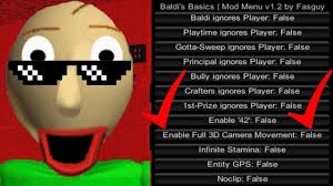 скачать Baldi S Basics In Education And Learning на пк Baldi Basics Hack Mod Menu Baldi Basics In Education And Learning Youtube