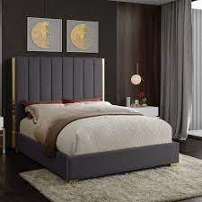 Luxus Purple King Size Bed Luxus Meridian Furniture King Size Beds In 2021 Contemporary Bedroom Decor Upholstered Platform Bed King Size Bed