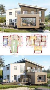 einfamilienhaus architektur modern mit pultdach xl erker haus grundriss ideen offen mit galerie haus grundriss haus architektur haus design