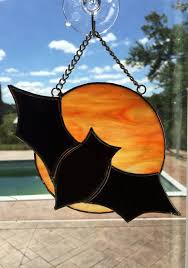 Check spelling or type a new query. Handmade Stained Glass Full Moon With Owl Or Bat Stained Glass Stained Glass Ornaments Faux Stained Glass