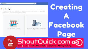 Create Facebook Page And Promote Your Businees Shoutquick Create Facebook Page Facebook Business Account Facebook Business