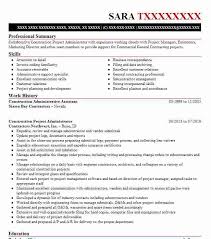 construction administrative assistant