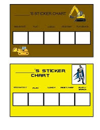 Bulldozer And Batman Sticker Chart