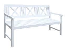 Metall ohne.lehnen / gartenbank von modern bis klassisch schoner wohnen. Gartenbank Malmo 3 Sitzig Akazie Weiss Mit Armlehnen