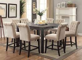 Your whole family will enjoy eating and dining with these beautiful counter 5 piece pub set with 36in square counter height table and 4 microfiber upholstered seat stools in oak finish. Cm3324bk Pt 54 9pc 9 Pc Gracie Oaks Sania Iii Antique Black Finish Wood Counter Height Dining Table Set
