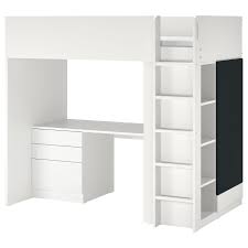 Coprimaterasso per una senzazione di freschezza. Smastad Letto A Soppalco Bianco Superficie A Lavagna Con Scrivania Con 4 Cassetti Ikea It