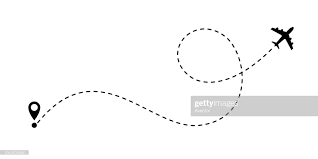 Airplane Line Path Vector Icon Of Air Plane Flight Route With Start In 2020 Vector Icons Ebook Design Vector