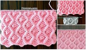 Buyuk Orgulerin De Yol Desenli Kabarik Orguler Nazarca Com Orgu Orgu Desenleri Krose