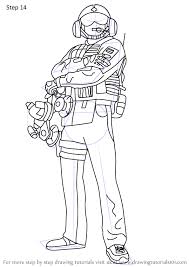 Learn How To Draw Jager From Rainbow Six Siege Rainbow Six Siege Step By Step Drawing Tutorials In 2020 Drawings Jager Rainbow
