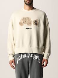 Palm Angels Sweatshirt Men Sweatshirt Palm Angels Men Grey Sweatshirt Palm Angels Pmba026f21fle012 Giglio Com