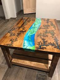 Fractal Burn River Coffee Table In 2020 Diy Resin Table Resin Table Wood Resin Table