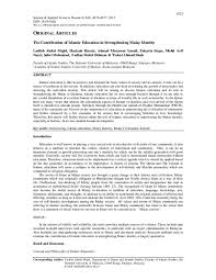 Look at these examples to see how can, can't, must, mustn't, have to and don't have to are used. Pdf The Contribution Of Islamic Education In Strengthening Malay Identity Latifah Aini Academia Edu
