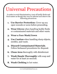Printable Universal Precautions Sign