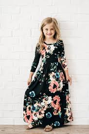 Kids Floral Maxi Dress 4 Colors 7 Styles Little Girl Dresses Kids Fashion Dress Girls Maxi Dresses