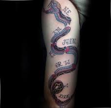 Join or die is a political cartoon drawn by benjamin franklin and first published in his pennsylvania gazette on may 9 1754. Snake Tattoo Photo 28 01 2019 046 Snake Tattoo Idea Tattoovalue Net Tattoovalue Net