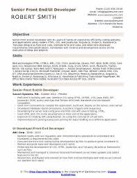 front end ui developer resume samples
