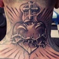 Heart Tattoos For Men Best Designs And Ideas Of 2019 Sacred Heart Tattoos Broken Heart Tattoo Neck Tattoo