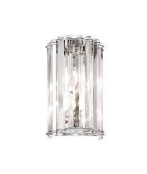 If you want to add a glamorous touch to your bathroom, we suggest installing three crystal wall sconces, one on each side of the mirror, and one bath light bar above it. Up And Down Cut Glass Crystal G Bathroom Wall Light