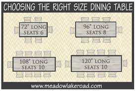 Choosing The Right Size Dining Table Meadow Lake Road In 2020 Dining Table Sizes Dining Table Dimensions 10 Seater Dining Table