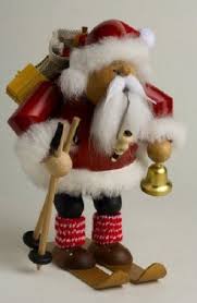 Collectible Wooden German Santa Claus Figurines From The Erzgebirge Santa Claus Christmas Holidays German Christmas