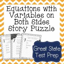 Equations With Variables On Both Sides Word Problems Word Puzzle Word Problems Math Expressions Equations