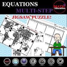 Students Will Practice Solving Multi Step Equations And Put Together A Jigsaw Puzzle Through A M Solving Multi Step Equations Multi Step Equations Teacher Help