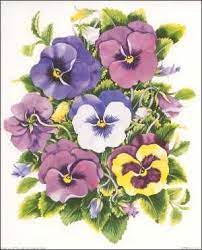 Pansy Bouquet Paper Tole 3d Kit Size 8x10 56200 Pansies Flowers Floral Wreath