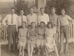 Preston Paitsel with 9 of his 10 originals. Not sure who's missing. Can you  tell us Mom? Betty Nicely