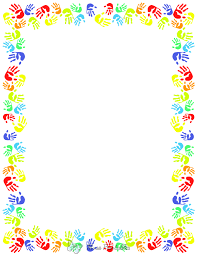 Check our collection of free printable borders and frames clip art, search and use these free images for powerpoint presentation, reports, websites, pdf, graphic design or any other project you are working on now. Printable Colorful Handprint Page Border