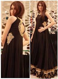 Black Long Frock Party Wear Fashion Indian Gowns Dresses
