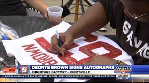 Huntsville / decatur (hsv) indianapolis (ind. Deonte Brown Has Autograph Session At Furniture Factory Rocketcitynow Com