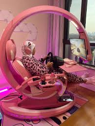 Otaku S Pink Setup Ingrem Computer Workstation Gamer Room Gaming Room Setup Game Room Decor