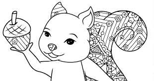 Coloring sesame street alphabet letter a is for acorn elmo coloring book page | sprinkled donuts jr. Free Printable Squirrel With An Acorn Coloring Page Mama Likes This