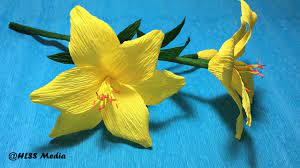 Pin By Kristy Mather On Krep Cvjetovi Paper Flower Video Origami Lily Paper Flower Tutorial