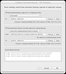 This article shows you how to the advantage is that your hard drive will no longer fill up with unused old catalog backups. Lr Backup Backup Lightroom Configuration And Compress Catalog Backups