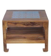 Moroccan coffee tables by price. Ashley Morrocan Coffee Table In Walnut Blue Finish By Fabuliv Buy Online In Kuwait At Desertcart Com Kw Productid 149382709