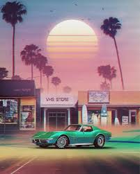 Image Result For Vaporwave Wallpaper Corvette Vaporwave Wallpaper Synthwave Vaporwave