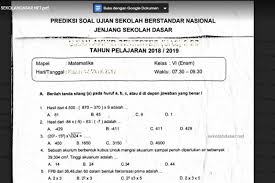 Download soal & jawaban usbn smp 2018/2019 lengkap. Prediksi Soal Usbn Sd Matematika Tahun 2019 Sekolahdasar Net