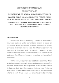 Maybe you would like to learn more about one of these? Doc Compare And Contrast Between The Conventional Insurance And Takaful Islamic Insurance Ibrahim Muhammad Academia Edu