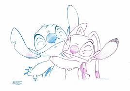 Stitch And Angel Stitch And Angel Stitch Drawing Lilo And Stitch