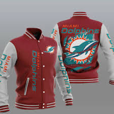 Shop official apparel of the miami dolphins in the world's largest collection of jerseys, hats, shirts, masks, bags, sweatshirts, and more for adults and kids. Miami Dolphins Men Varsity Jacket Ebay