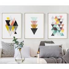 Nordique Geometrique Affiche Impression Scandinave Toile Peinture Pour Salon Mur Art Photos Moderne Decor A La Maison Sans Cadre Art Mural Salon Tableau Deco Salon Cadre Deco Salon